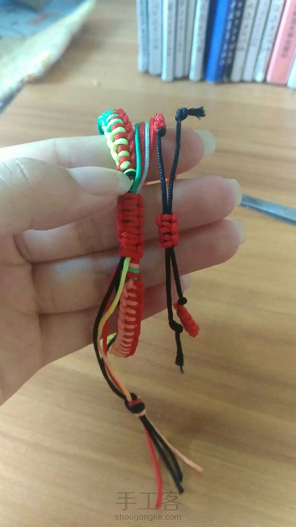 手链结尾(平结)