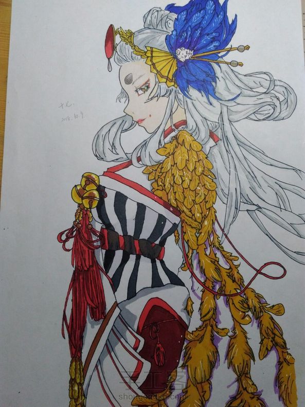 阴阳师咕获鸟手绘