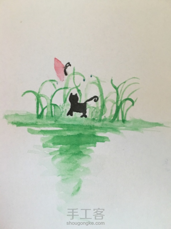 翡翠森林(水彩画3)