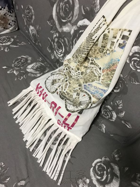 旧T恤改造手提袋