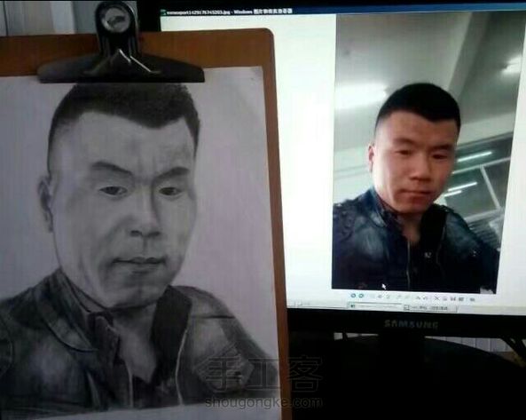 素描画像牛仔男