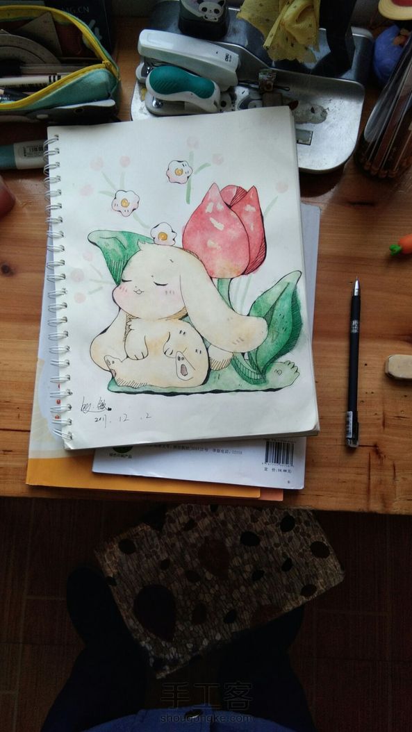 水粉兔子系列(3)