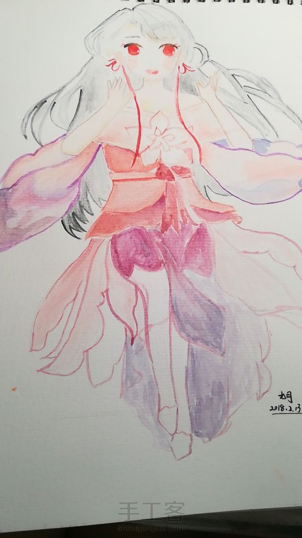 〔临摹〕撸一只水彩妹纸