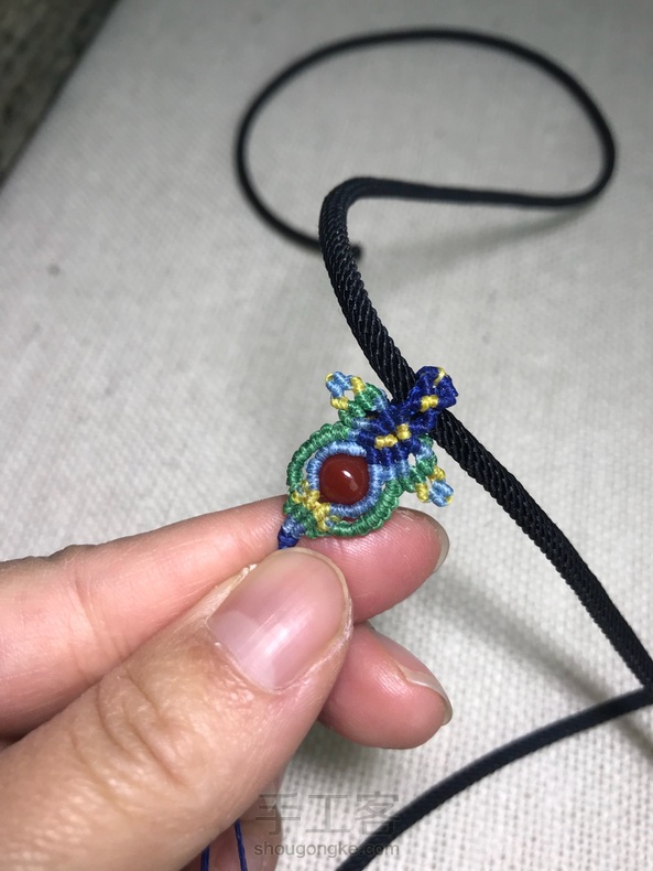 彩色得春天,吊坠扣头简单教程