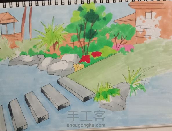 马克笔风景