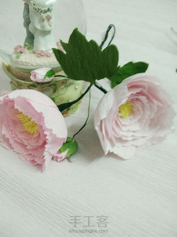 褶皱纸,牡丹花教程
