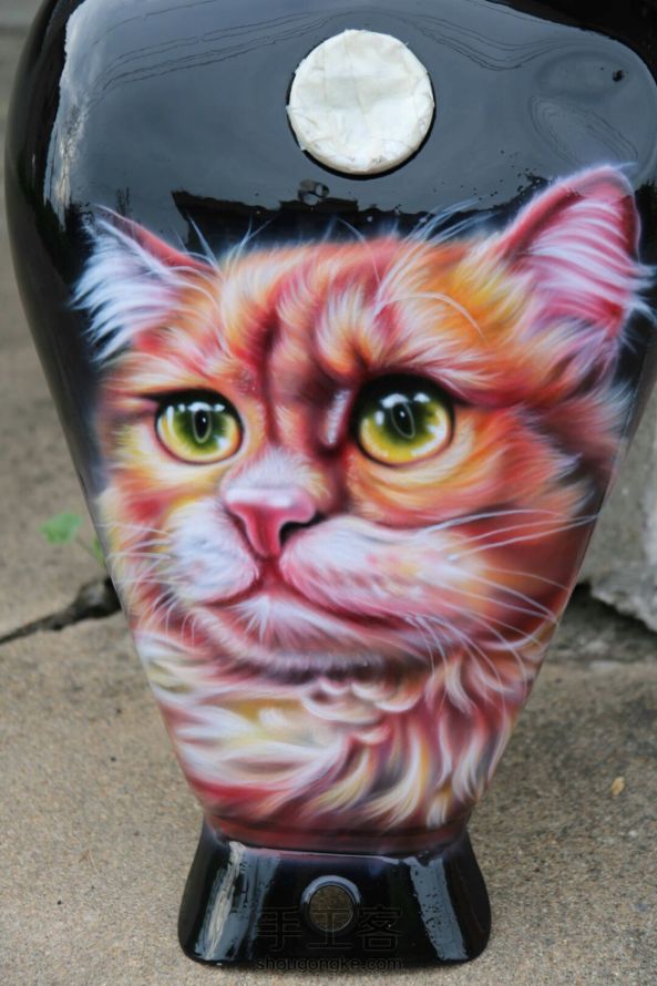 摩托车油箱猫咪彩绘