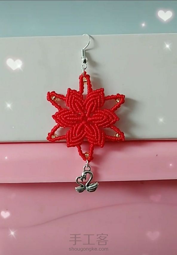 六芒星耳坠教程