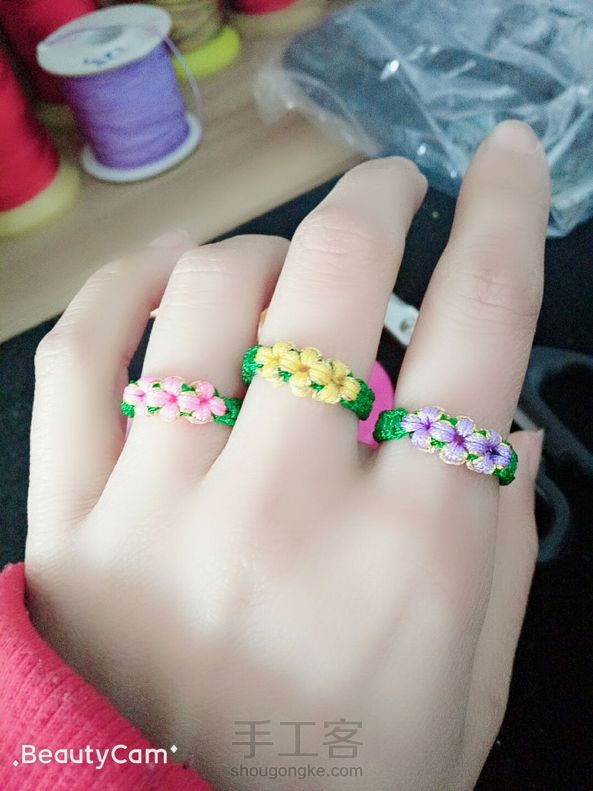桃花结戒指