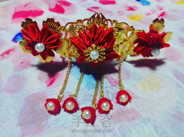 【原创】红花漫天步摇