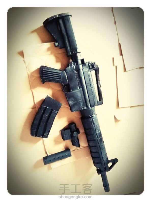 纸模m4a1第一次尝试