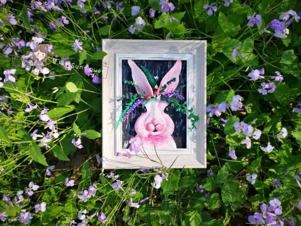 春天里的粉红兔