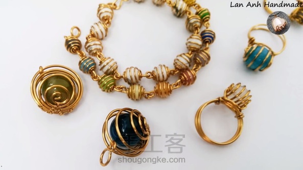 无孔珠子绕线，超级简单又好看