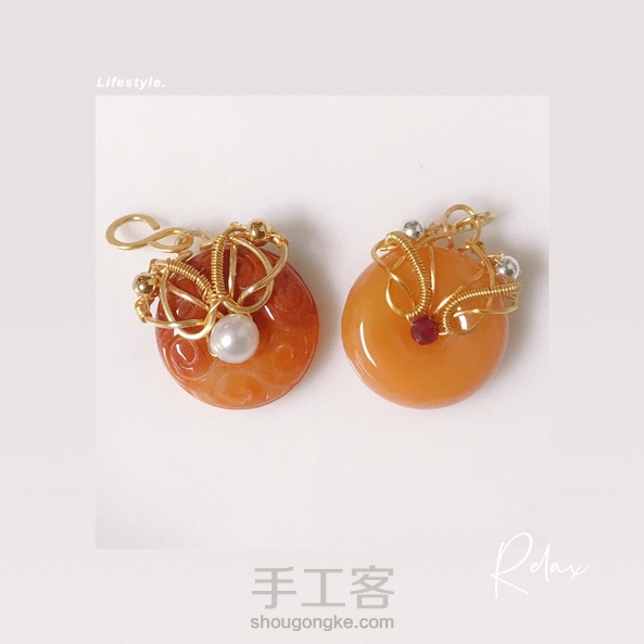 平安扣绕线编织,精致好看又酷
