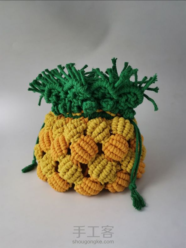 结绳编织菠萝包包