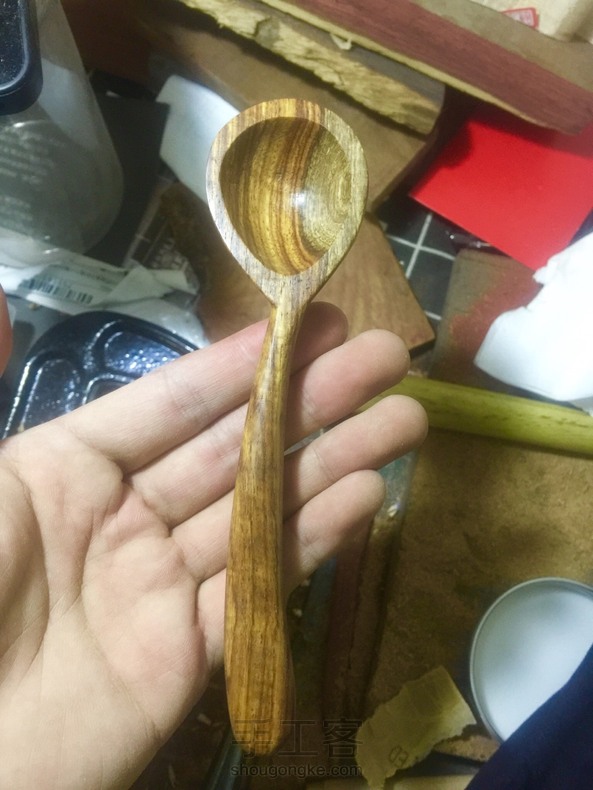 第一次做手工木勺