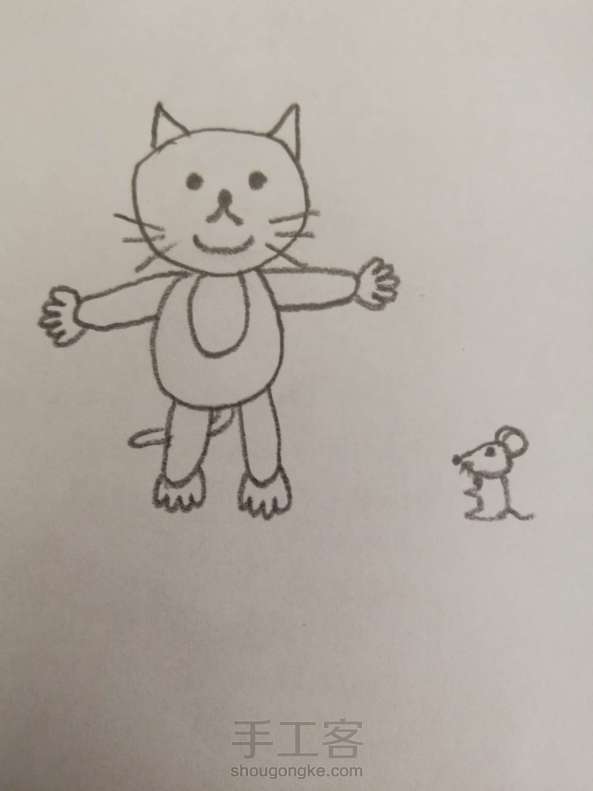猫和老鼠简笔画