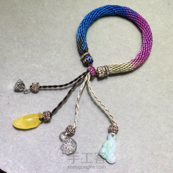 cs线做的轮回手环,加吊饰