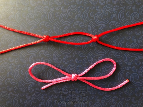 常用编绳基础结—双线双联结、单线双联结、长双联结、横双联结
