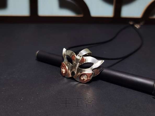 【分色立体面具吊坠】花见溪金工基础课程(学员习作)
