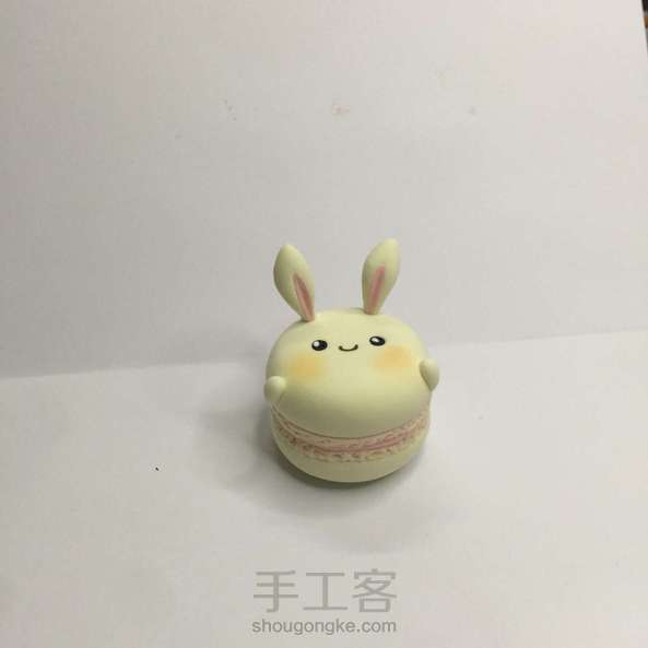 【原创】粘土手作 马卡龙兔兔系列