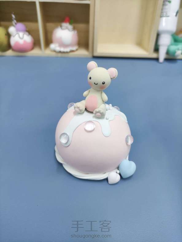 【原创】粘土手作 熊熊蛋糕