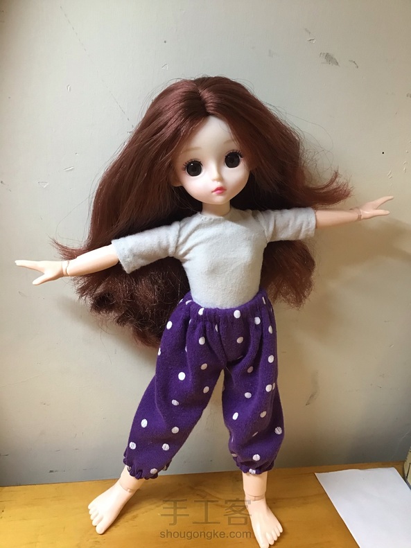 娃娃褲子-紫色泡泡褲