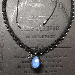 锁骨链： 蕾丝吊坠