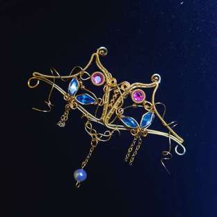 浪味仙原创云肩绕线吊坠胸针教程