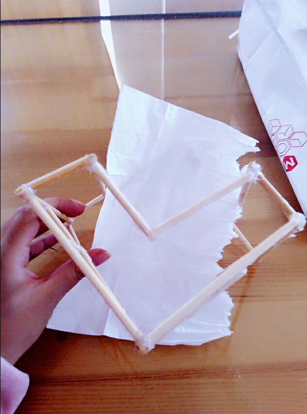 用一次性筷子制作大裤衩建筑模型 第4步