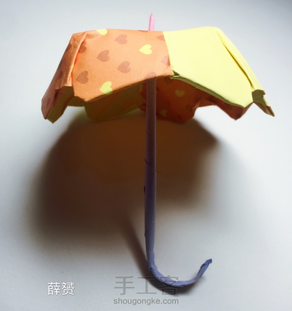 （伞系列）一款纸伞折法