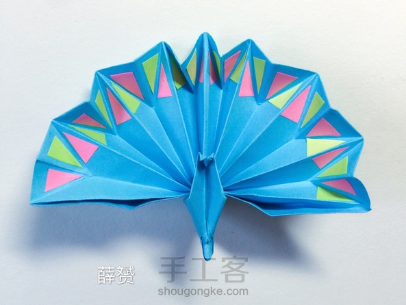(动物系列)孔雀折法
