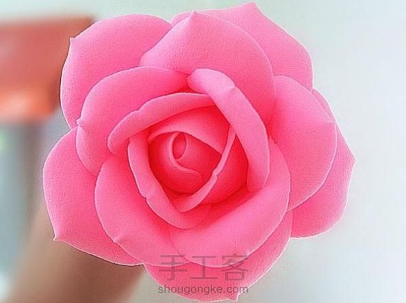 超轻粘土制作玫瑰花束