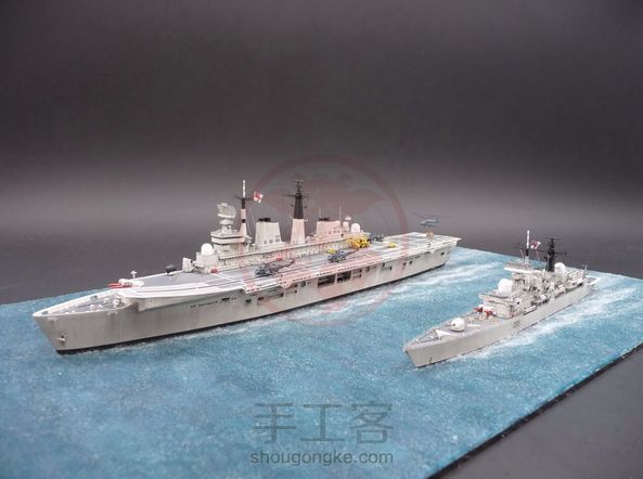 舰船模型中海水的制作过程(玻璃胶制作法)