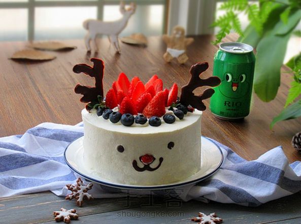 圣诞驯鹿蛋糕