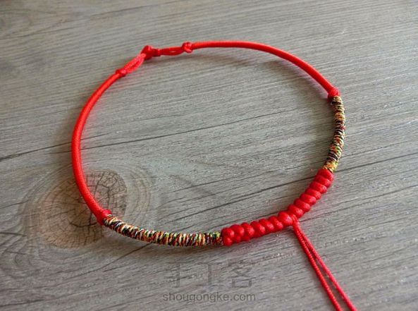 项链绳的编织教程，绕线版。