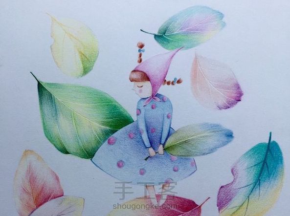别人都叫她“叶子精灵”,简单易上手的绘画教程