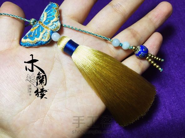 绣片小流苏包挂教程(含流苏制作、平结制作、流苏后期处理)