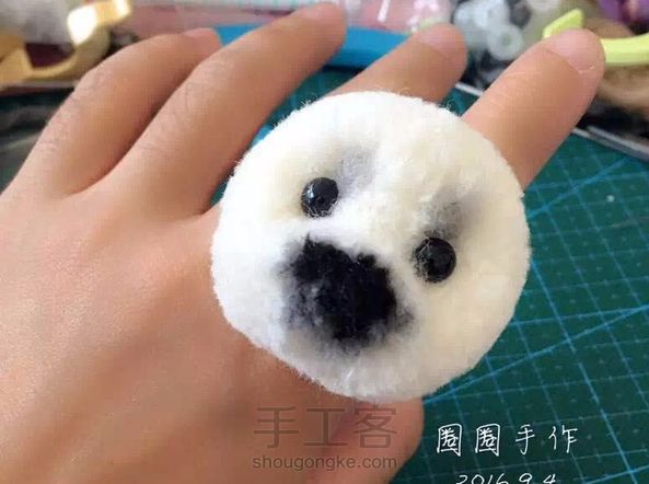 蓬蓬球小海狮戒指(针插)