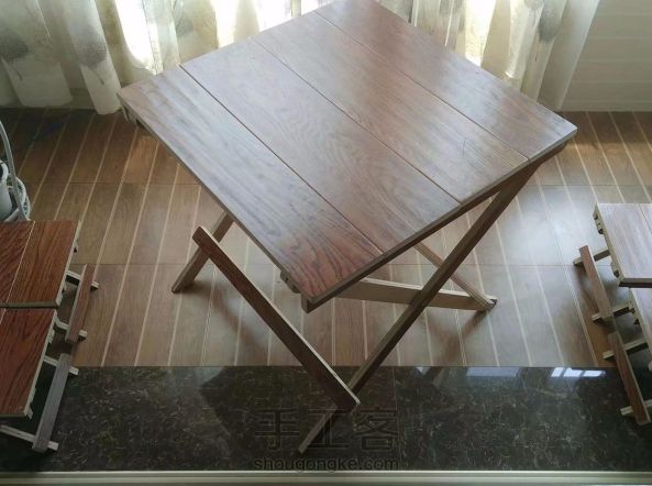 【木艺家居】木地板制作折叠桌