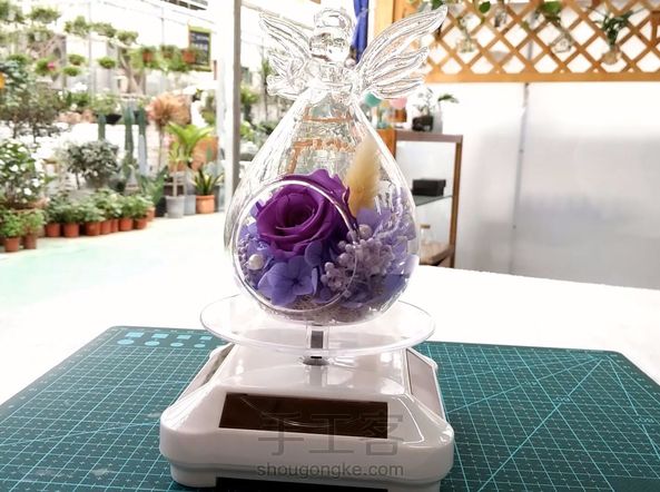 我们一起来造物吧,永生花玻璃罩制作教程详解之旋转的天使