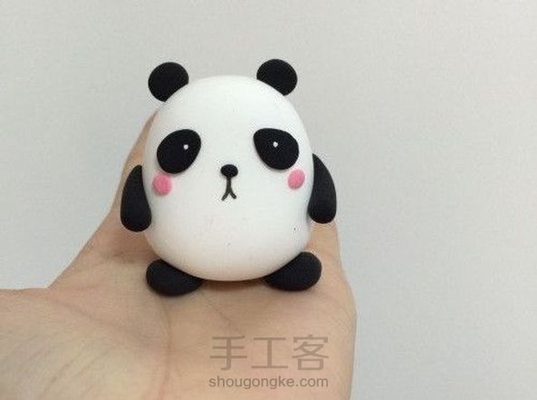 粘土手工课程 DIY粘土小胖版熊猫