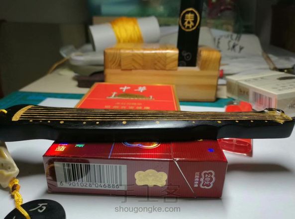 仿古伏羲琴手把件