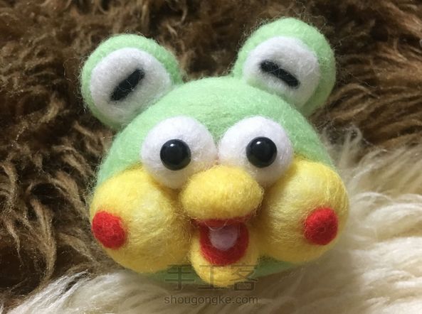 罗斯熊毛毡 羊毛毡成品 鹦鹉兄弟(青蛙头套) 钥匙圈