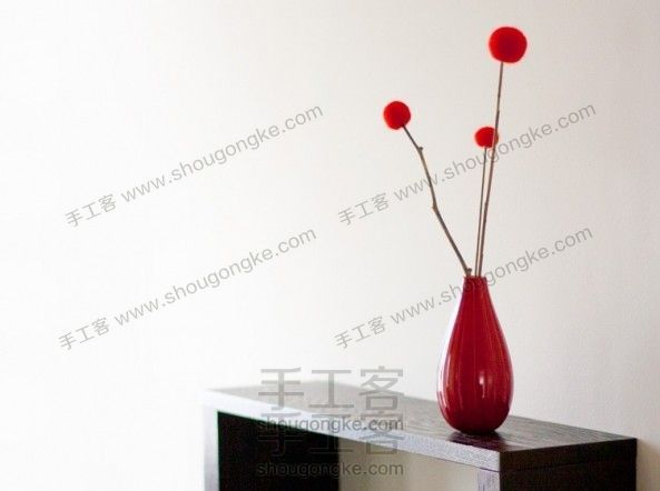 DIY典雅毛毡花手工教程