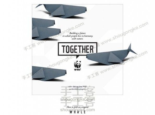 世界自然基金会动物折纸教程【鲸】