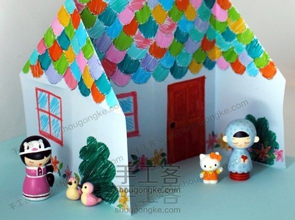 diy可爱的折纸娃娃屋