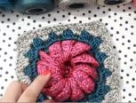 【视频】撞色包单元花的钩针方法 手工编织针法