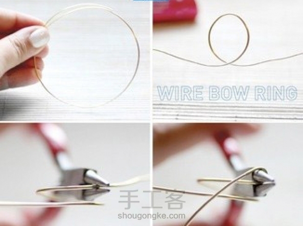 创意戒指 教你用铁丝DIY漂亮的蝴蝶结戒指