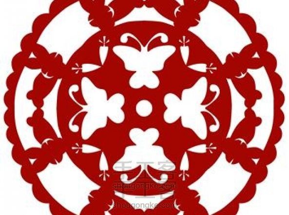 剪纸团花图案 两款团花剪纸图解教程